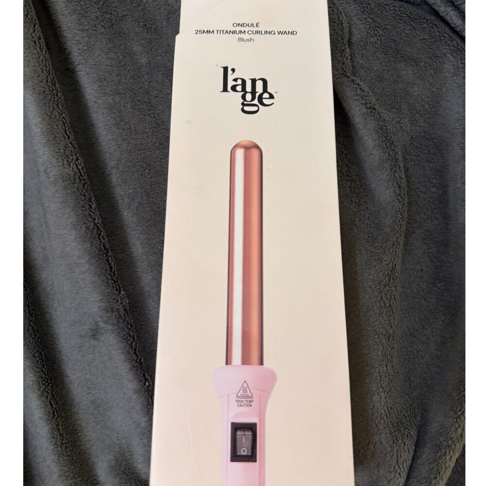 L’ange Ondulé 25mm Titanium Curling Wand Blush Pink Rose Gold w/ Box